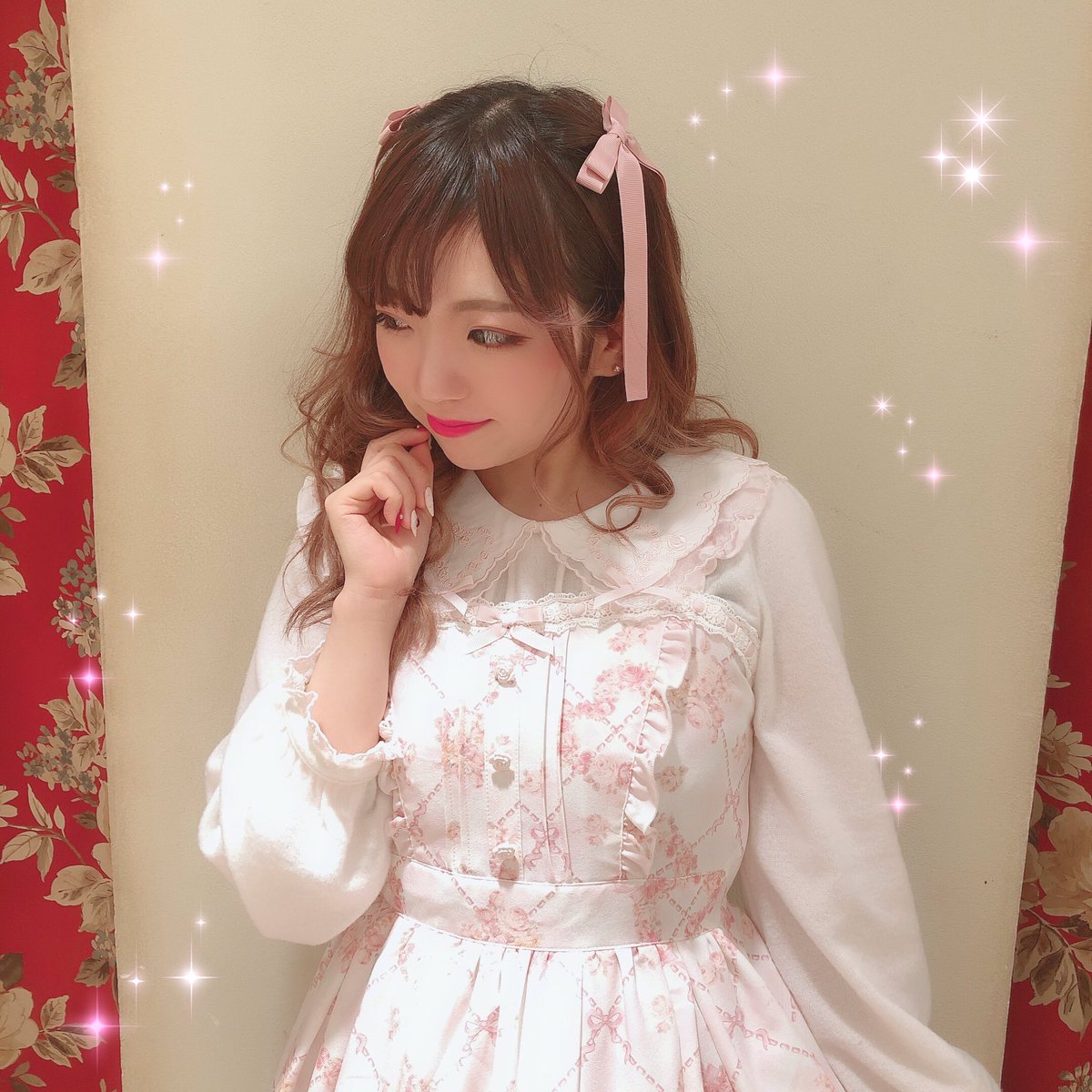 LIZLISA ハートリースリボンブーケ柄 ジャンスカ 近鉄パッセ店🎀 #ハートリースリボンブーケジャンスカ ハート型の