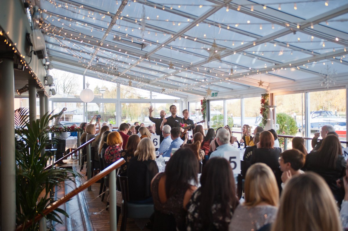Hawk_Training's tweet photo. 1 week until our Christmas party! We can't wait to get everyone together for some festive food and fun - throw back to last year when our waiters gave us a bit of a surprise! #tbt #christmasparty #endoftheyear #staffdevelopmentday #HawkTeamDay #JoinUs #Hawkis30 https://t.co/buDd7oXT3H
