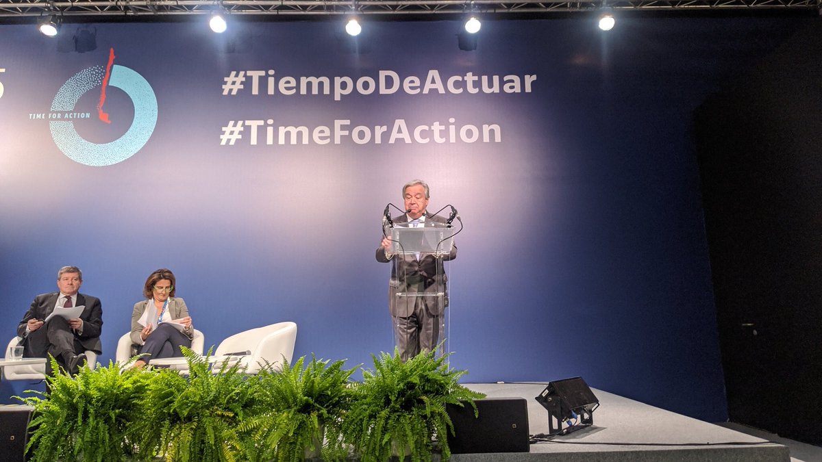 UN Climate Change (@unfccc) on Twitter photo "To workers in the traditional (fossil fuel) energy industries, I have a clear message. Those of us leading on climate action are not adversaries. We want the same thing as you: decent jobs in a cleaner, healthier world" - <a href="/antonioguterres/">António Guterres</a> today at #COP25: bit.ly/2PQulBh "To workers in the traditional (fossil fuel) energy industries, I have a clear message. Those of us leading on climate action are not adversaries. We want the same thing as you: decent jobs in a cleaner, healthier world" - <a href="/antonioguterres/">António Guterres</a> today at #COP25: bit.ly/2PQulBh