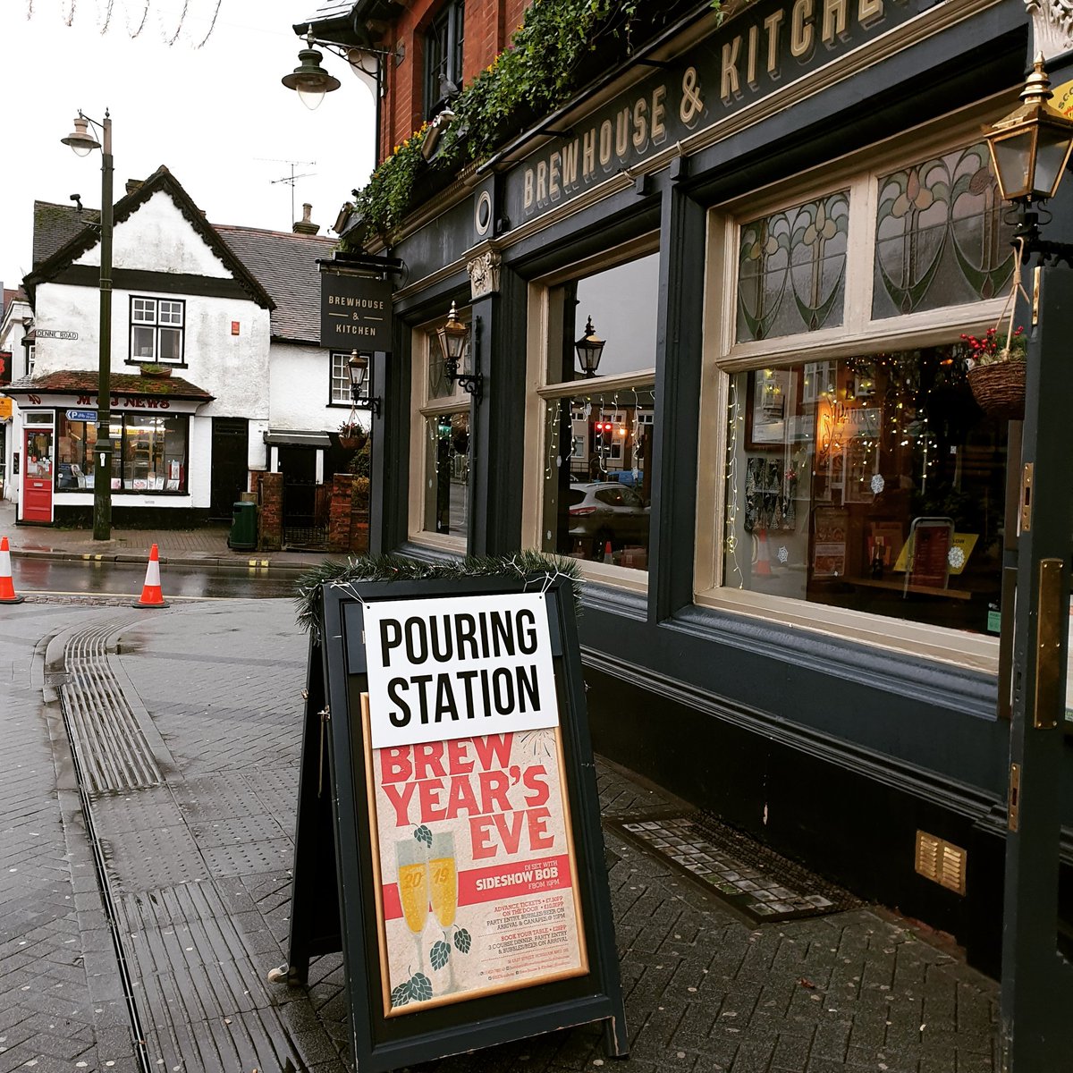 BKHorsham's tweet photo. Our "pouring station" sign is out. Pop in and avoid politics for the rest of the day after you have voted. As always serving great beer, wine and food! #CraftBeer #craft #beer #Food #politics #avoidpolitics https://t.co/nIepCnAEYq