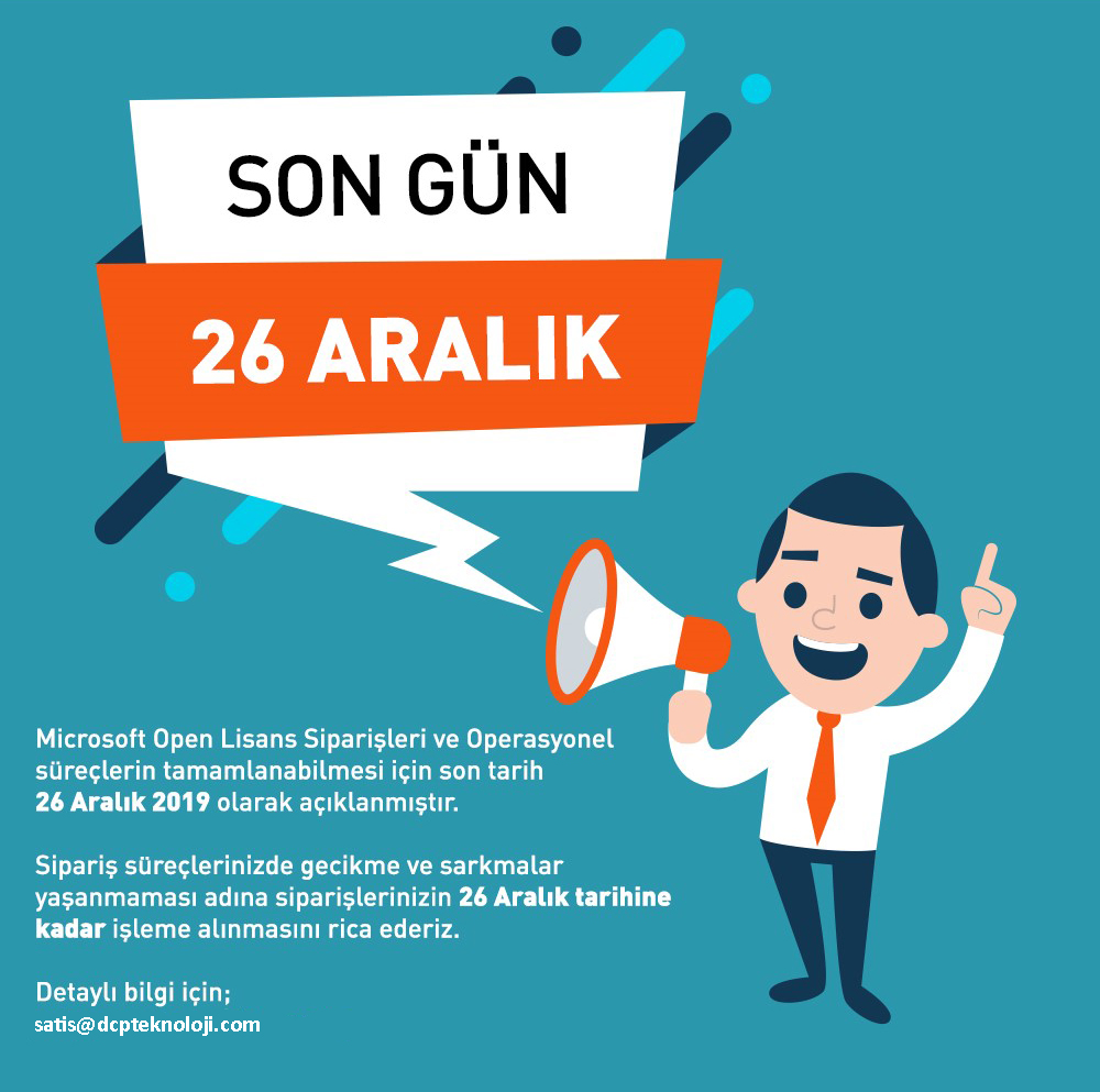 Microsoft open lisans siparişleriniz için son gün 26 Aralık!

#satinalma #bilgiislem #it #bt #tedarikzinciri