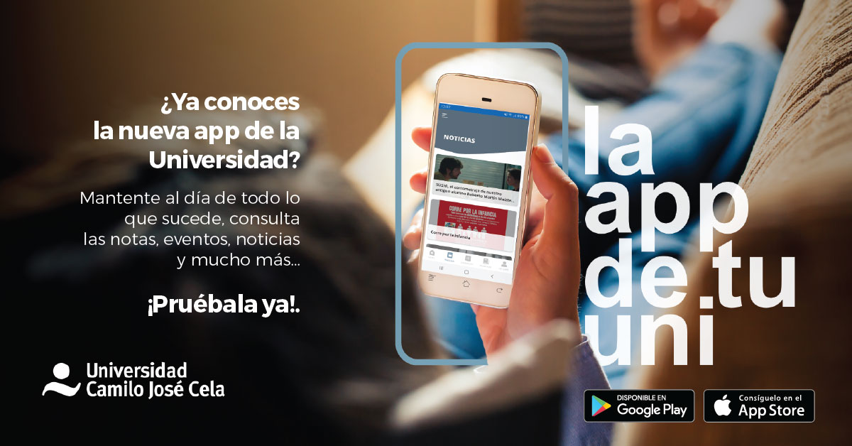 ¿Conoces la nueva app de la Universidad Camilo José Cela?
¡Pruébala ya y disfruta de todos sus contenidos!