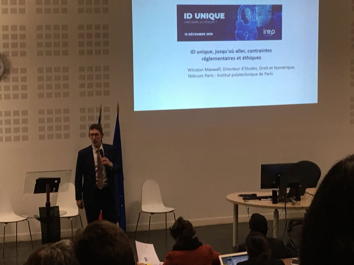 juliendltrl's tweet photo. Merci à Winston Maxwell d’être venu au forum @IREPasso, en partenariat avec le master @MC2_Assas, pour nous parler « ID unique et des contraintes réglementaires et éthiques », et de nous éclairer sur les termes opt-in, ePrivacy  et nudging. #data #forumirep https://t.co/6uyyzl3bLw