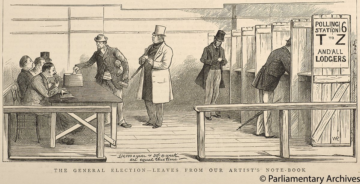 Election Day is here, and to mark it we've got this 19th Century image of voters having their say. Make sure you get down to the polling station to cast your vote like they did!