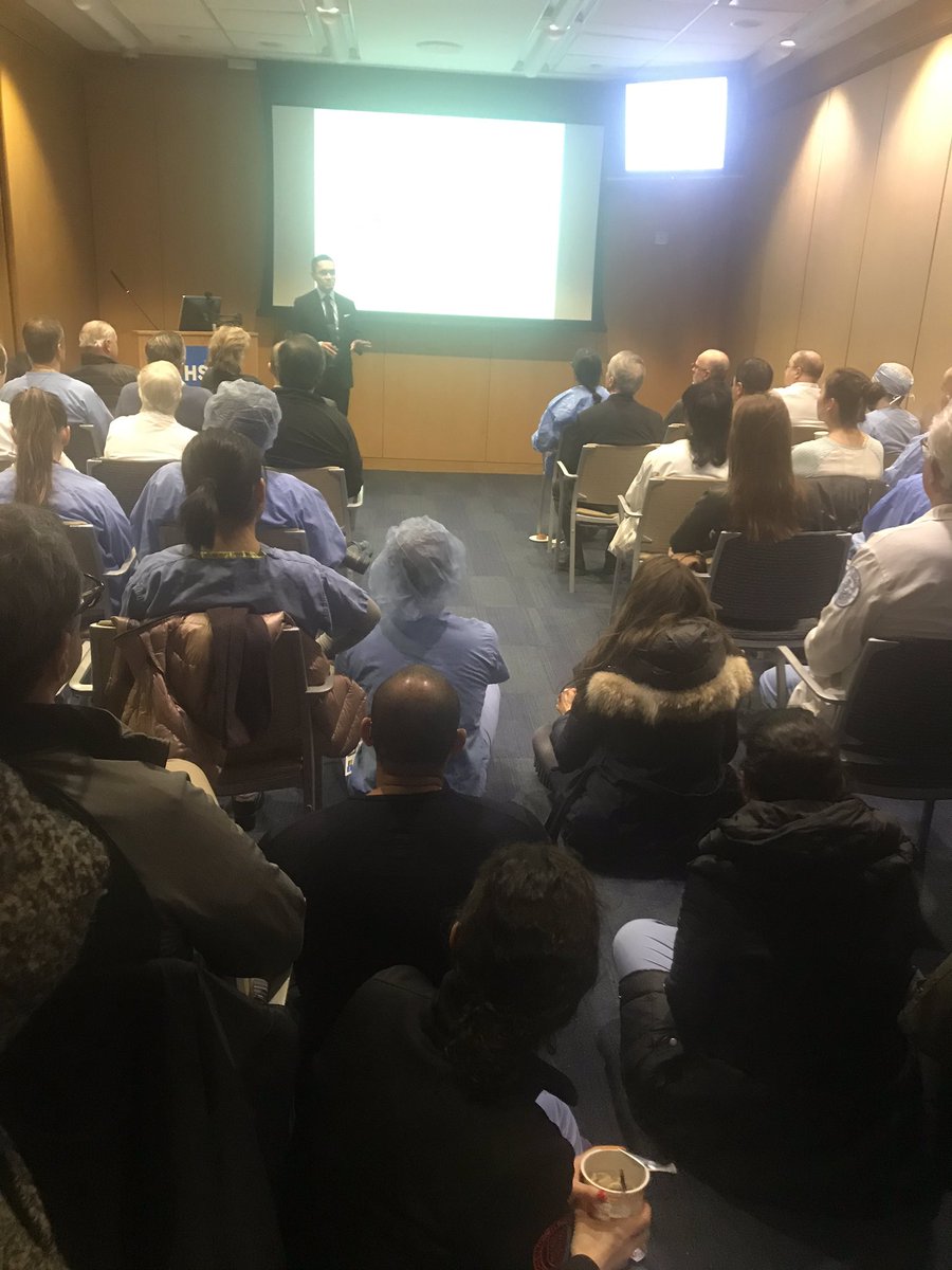 Standing and sitting room only for grand rounds speaker Ed Mariano!