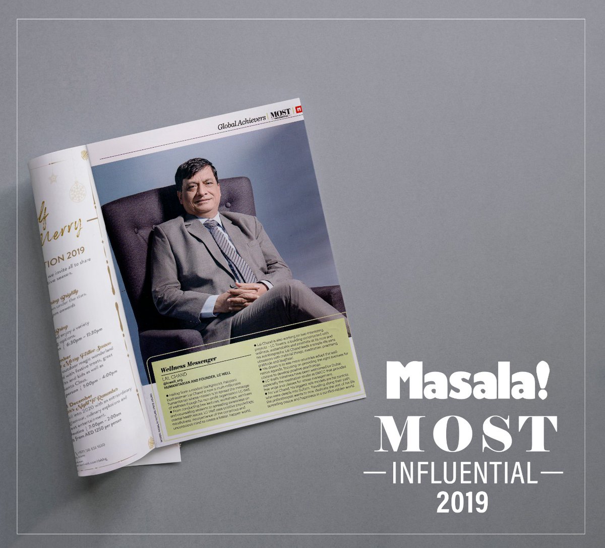 lcwell_org's tweet photo. Founder of LC Well, Mr. Lal Chand bagged the Global Achiever award at Masala's Most Influential Awards 2019. Grab your copy today and log on to https://t.co/NvHqxA2r6K to know more about the vision of Mr. Chand https://t.co/IIZTiTufYl