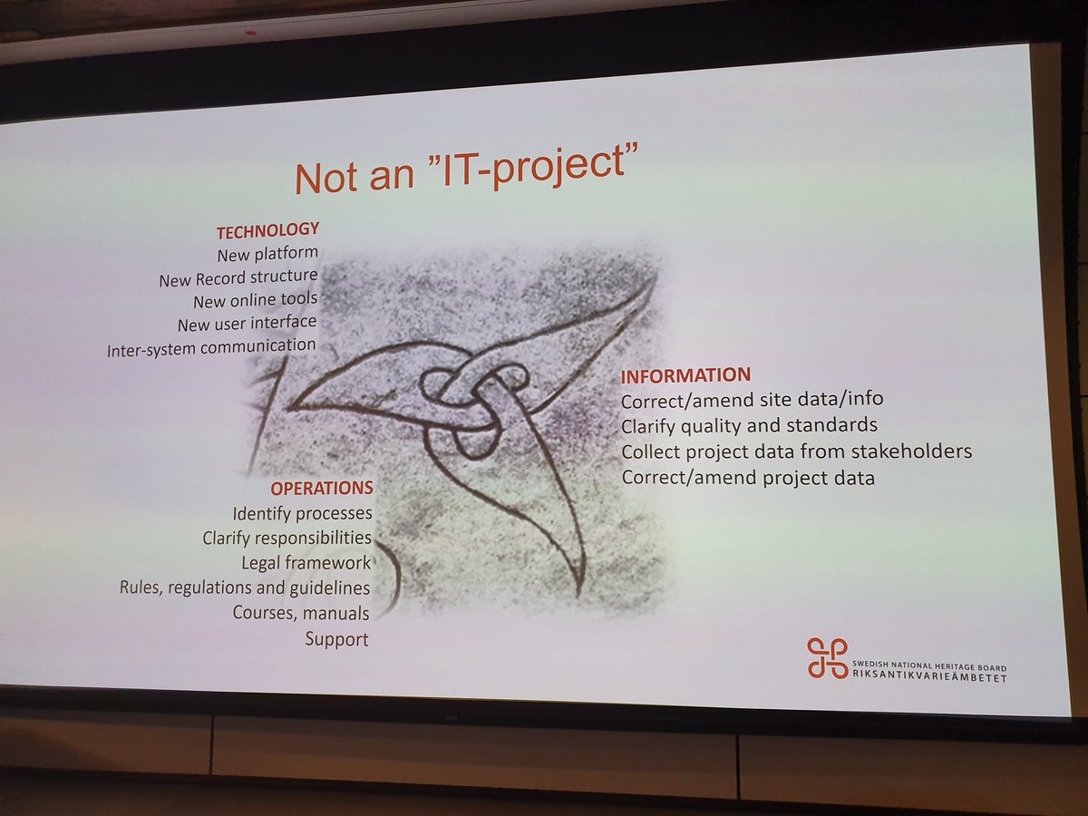 <a href="/archasa/">Asa M Larsson</a> from Swedish National Heritage Board talks about the
Digital Archaeological Process project. Life before and after the #DigitalTransformation in archaeology data. Not just IT project but all the information and processes which support data reuse
#spatialdata2019