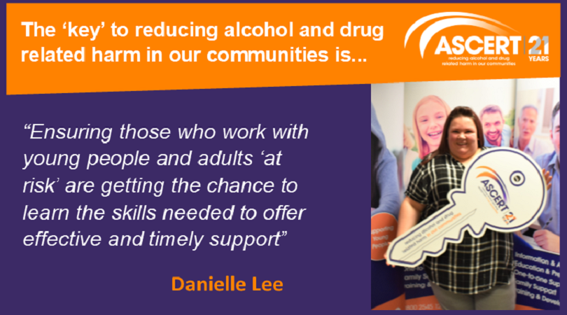 ASCERTNI's tweet photo. Danielle from our team shares what she believes will be the 'key' to reducing alcohol and drug related harm in our communities over the next 21 years #ASCERT21Years https://t.co/EkOy3JukxA