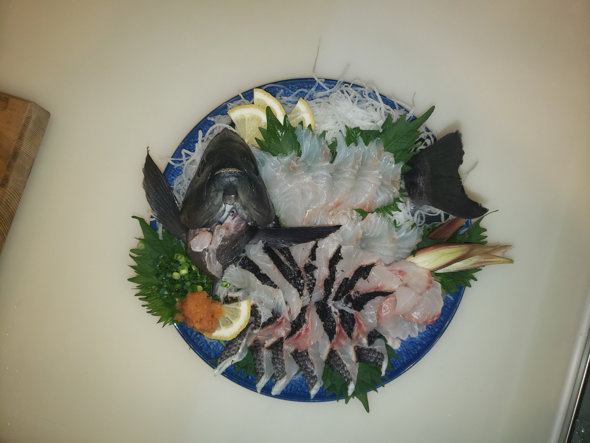 Yamo Janvier Seize メジナのお造りとブダイの刺身 4日熟成させたからねっとり甘くて激うまだった ブダイ メジナ グレ 口太グレ 口太メジナ フカセ釣 フカセ師 お造り Yamo Janvier Seize メジナのお造りとブダイの刺身 4日熟成させたからねっとり甘くて激うまだった ブダイ メジナ グレ 口太グレ 口太メジナ フカセ釣 フカセ師 お造り