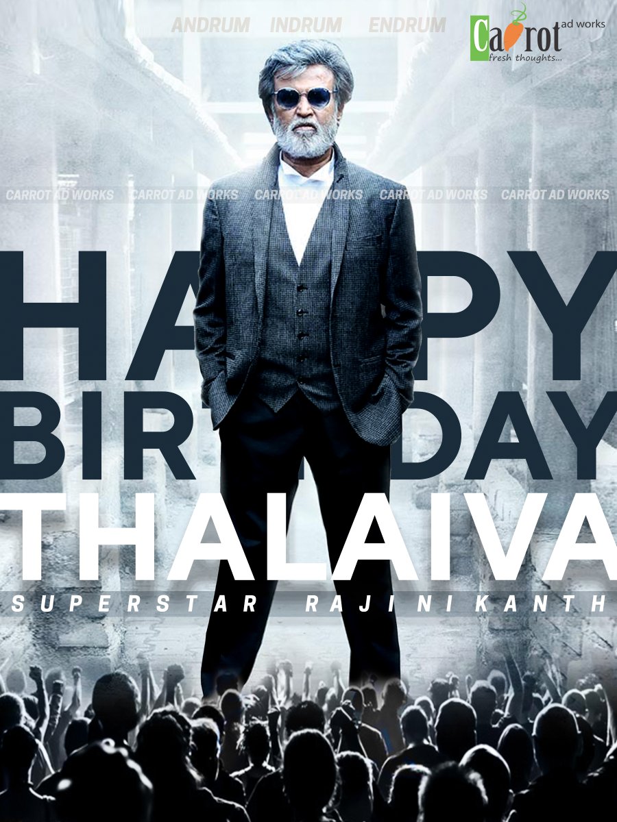 Wishing the pride of Indian Cinema, the one and only Superstar Rajinikanth a very Happy Birthday! @anandbalki @priyaandy22 @Shafidreamz @akbar_myonedna #HBDSuperstarRajinikanth #HappyBirthdaySuperstar #HBDThalaivarSuperstarRAJINI #HappyBirthdayRajinikanth #HBDRajiniKanth