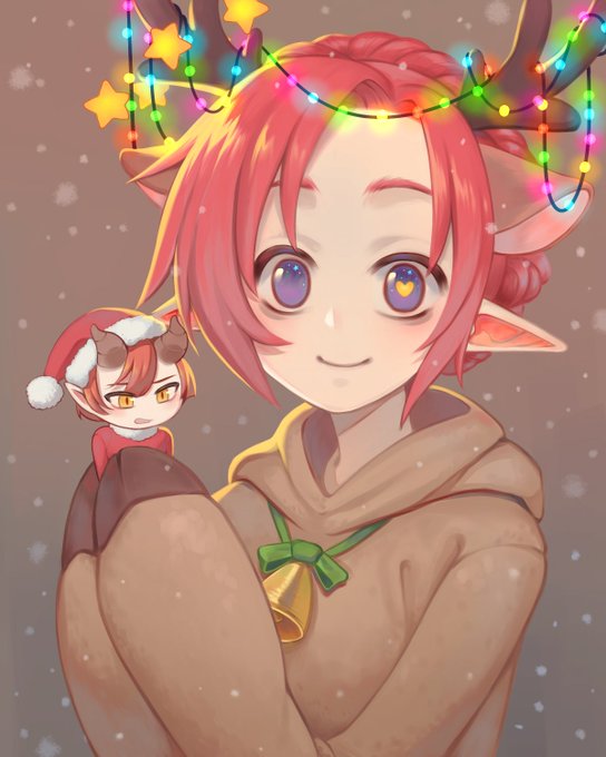 「animal ears santa hat」 illustration images(Oldest)