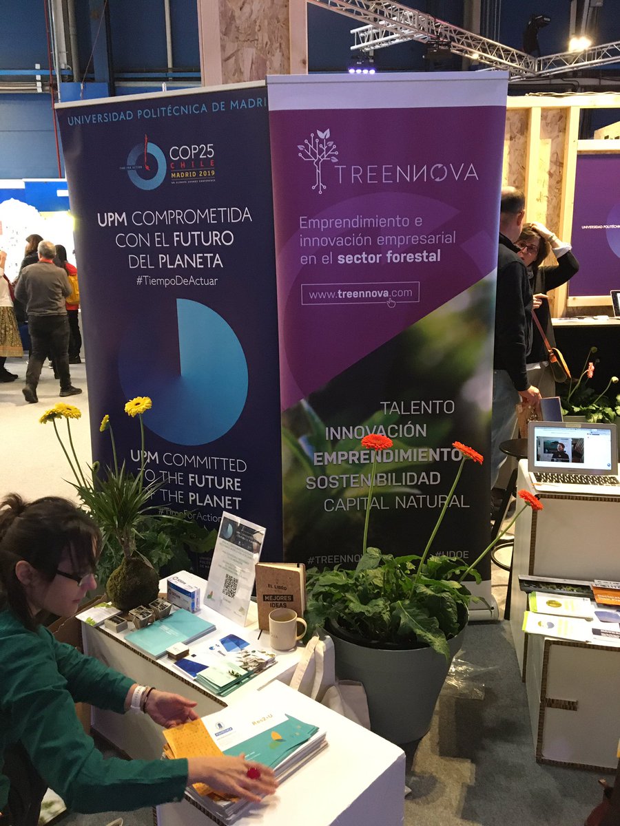 Clarazada's tweet image. Presentamos #treennova #eohub #WaSec y #ufil en la #COP25 @La_UPM @eohub @montes_mnatural