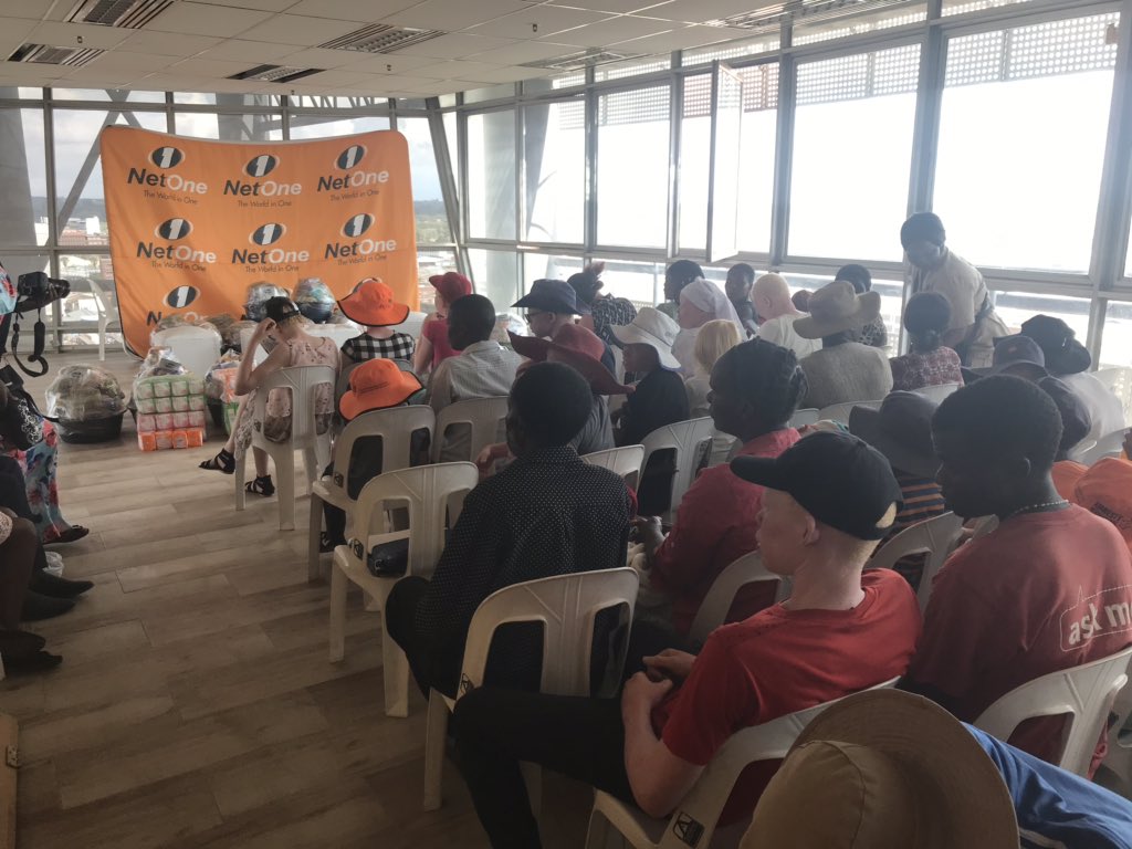NetOneCellular's tweet photo. #ChristmasCheer
@NetOneCellular donates various food hampers and sanitary wear to people living with albinism. #TheNetworkThatCares #BePartOfTheNetwork https://t.co/mEAeYPgJ3y