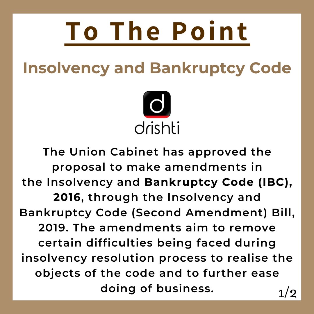 drishtiiaseng's tweet photo. This TTP is about Insolvency and Bankruptcy Code, 2016
Read More: https://t.co/HdsAJ7TM5g
#InsolvencyAndBankruptcyCode #UPSCToThePoint #UPSCMains #DrishtiIASEnglish https://t.co/e500TZUVRY
