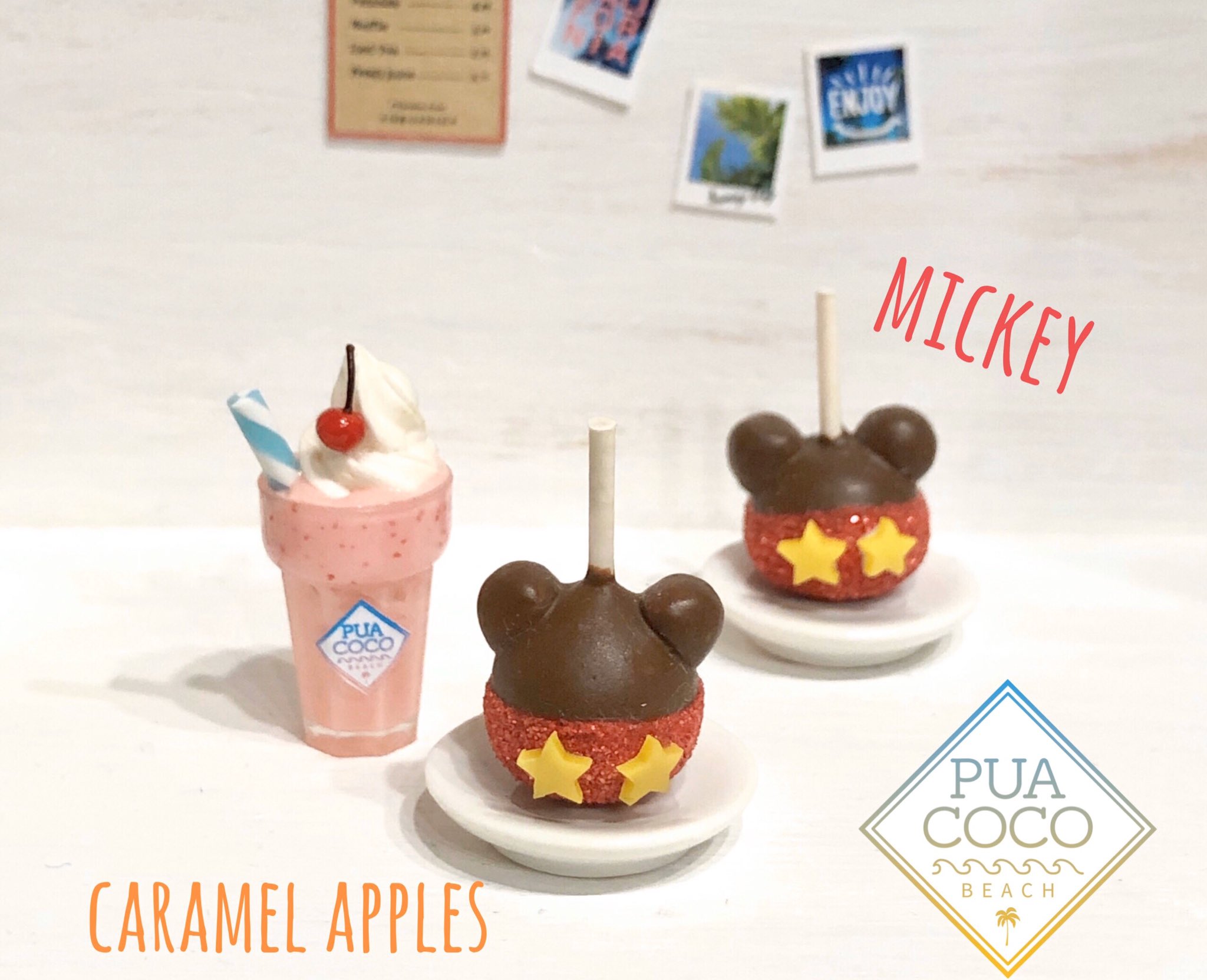 Puacoco Beach カリフォルニアのディズニーランドで売ってた Caramelapple 作ってみました ミッキーのキャラメルアップル ミンネ T Co Ke1giz6ky9 Disney Disneyland California ミニチュアフード ディズニー