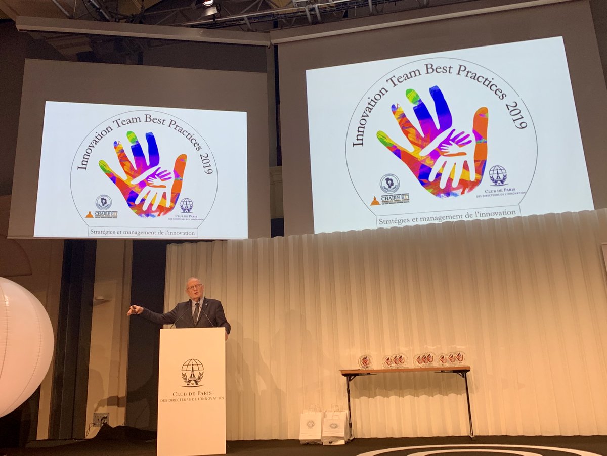 PierreMetivier's tweet photo. Présentation du programme «  Innovation Team Best Practices »  par Marc Giget #ITBP19 et des équipes sélectionnées. #innovation Importance des équipes dans l’innovation. https://t.co/JoGiyFTlSz