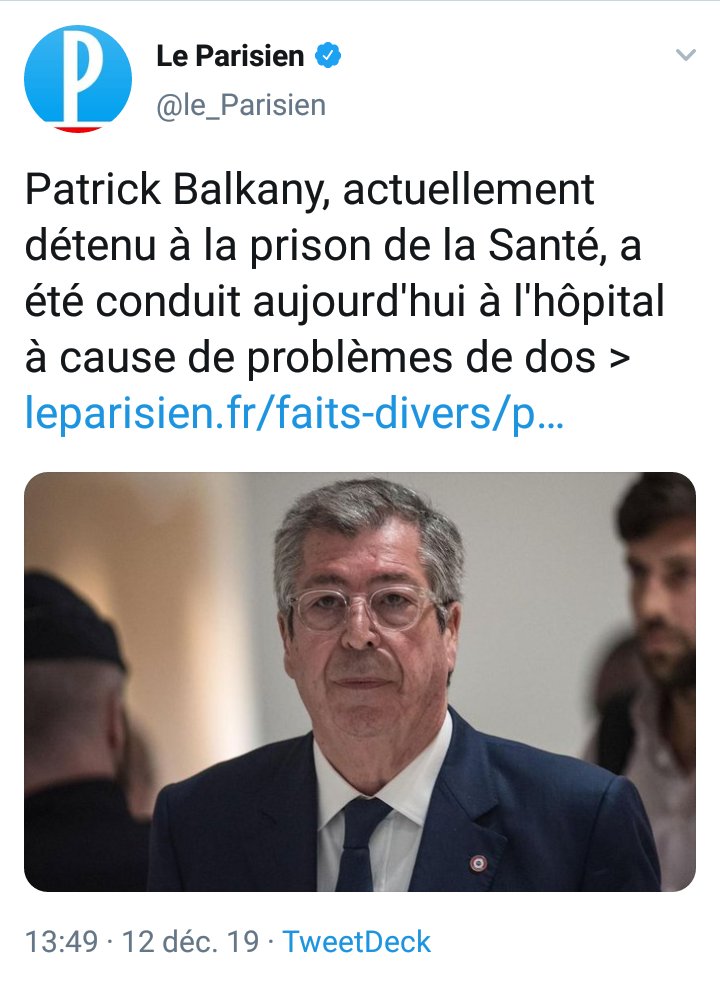 bouclierchrist1's tweet photo. Pauvre Patrick #Balkany... Tu m'étonnes qu'il ait mal au dos ! 

#Matelas #Santé #Hôpital #Levallois
cc. @ibalkany 💔 @literieconfort1
@funcorporation @NICOLEVAL92
@Very_Dick @pbriday @panarmorix https://t.co/lJiuDTUinO
