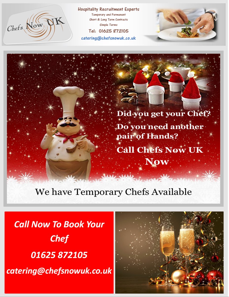NowChef's tweet photo. #christmas #chefrecruitment #chefjobs #tempchef #agencychef #reliefchef #immediateukchefcover #cheflife #catering @binzy62 https://t.co/Ebz3HgI2hJ 
catering@chefsnowuk.co.uk https://t.co/6gn6L1Ztqp