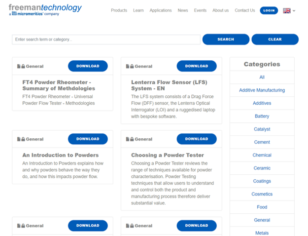 FreemanTech's tweet image. Take a look at our new literature library, which draws on 20 years&apos; of of application expertise and know-how, now clearly categorised according to industry - freemantech.co.uk/learn/literatu… #powderflow #powdertesting
