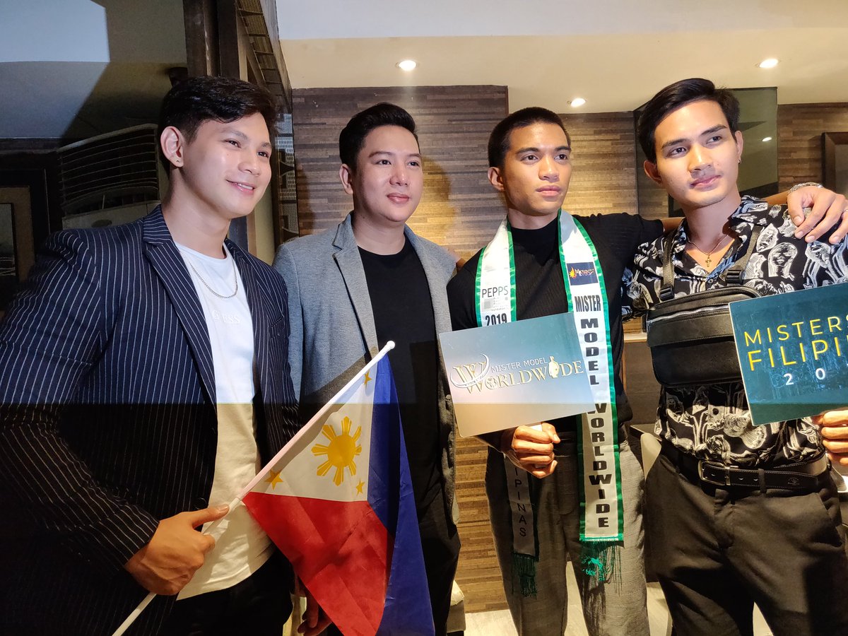 diyarista's tweet photo. NOW: #PEPPS sends off #MistersOfFilipinas2019 #GianlucaLanta to the #MisterModelWorldwide2019 contest in #India on Dec. 22. Filipino king #CarloPasion is the reigning winner. .@inquirerdotnet .@Inq_Lifestyle https://t.co/gxYQQsrnq1