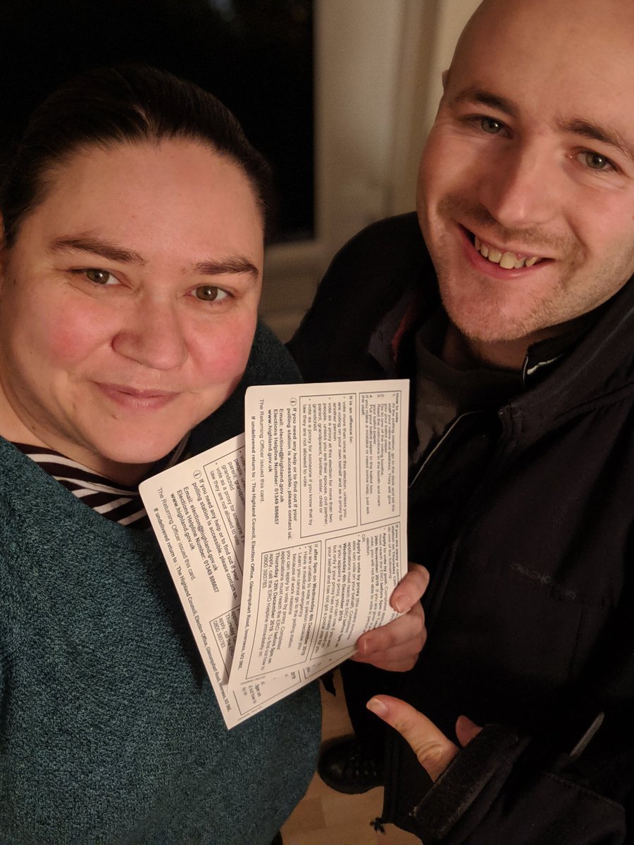 Jo_Rae_'s tweet photo. When @NckLyon has GOTV duties but voting together is tradition, you gotta get up early (and use portrait mode for the photo) to go vote for @drewhendrySNP
@teamdrewhendry @theSNP
#GE2019 #snp #imwithdrew https://t.co/7648si1CDO