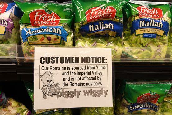 TheSite4change's tweet photo. E.Coli Outbreaks in Lettuce Point to Gaps in Food Safety 
 E.coli outbreaks linked to romaine lettuce show how U.S. regulators continue to struggle with identifying which farms spark an outbreak and stopping it from spreading. 
 https://t.co/dx8XuL5Zoz https://t.co/eDPPqNrFPu