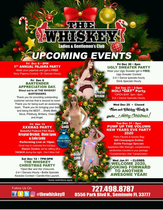 Be there or be square! Come one come all and see me, @KrystalOrchid &amp; @DixieLynnXXX at @TheWhiskeyFL<a href="/tag/family"class="tags"><span>#family</span></a><a href="/tag/newyear"class="tags"><span>#newyear</span></a>