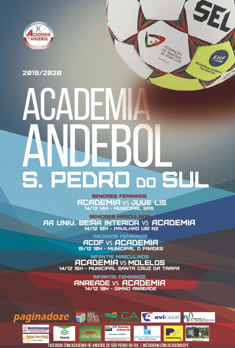 AndebolSps's tweet photo. [JOGOS]

Agenda desportiva desta semana!
Contamos com o vosso apoio!
Juntos somos mais fortes! Juntos somos academia!

#juntossomosacademia #academiasps #aasps https://t.co/f5fsfPjyGk