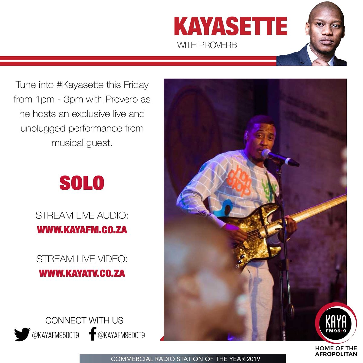 Tomorrow, the Gang and I are pulling up to @kayafm95dot9 and big bro <a href="/ProVerbMusic/">ProVerb</a> to put on a super dope set!! Tune in between 1pm and 3pm. Dont forget to get your tickets for #TheDreamersABCs for the 17th and 18th of December 🙏🏾

webtickets.co.za/v2/Event.aspx?…