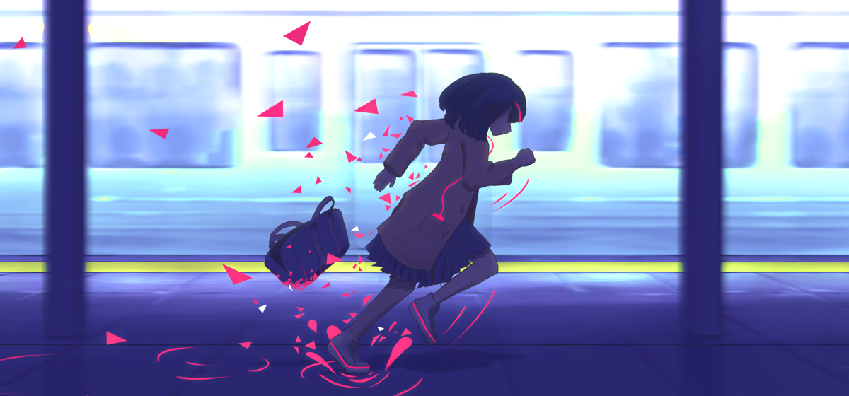 Twitter 上的 カモフ 遅刻 オリジナル 風景 女の子 走る エフェクト 電車 駅 プラットホーム 蛍光色 イラスト T Co I5w8mazxji T Co D52dwvxp38 Twitter