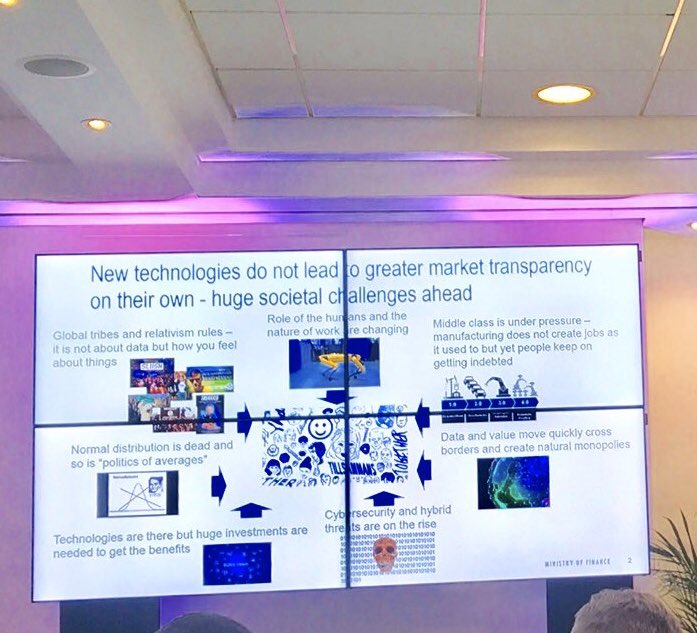 AoifeHoulihan's tweet photo. An interesting slide is like exotic animal- rare and captivating! Happy to speak at the Nordic Financial Ecosystem conference today on the role of technology in well functioning markets and evolving financial ecosystem. #NFEF2019 @Nasdaq @eqt https://t.co/z36kv7ogUv