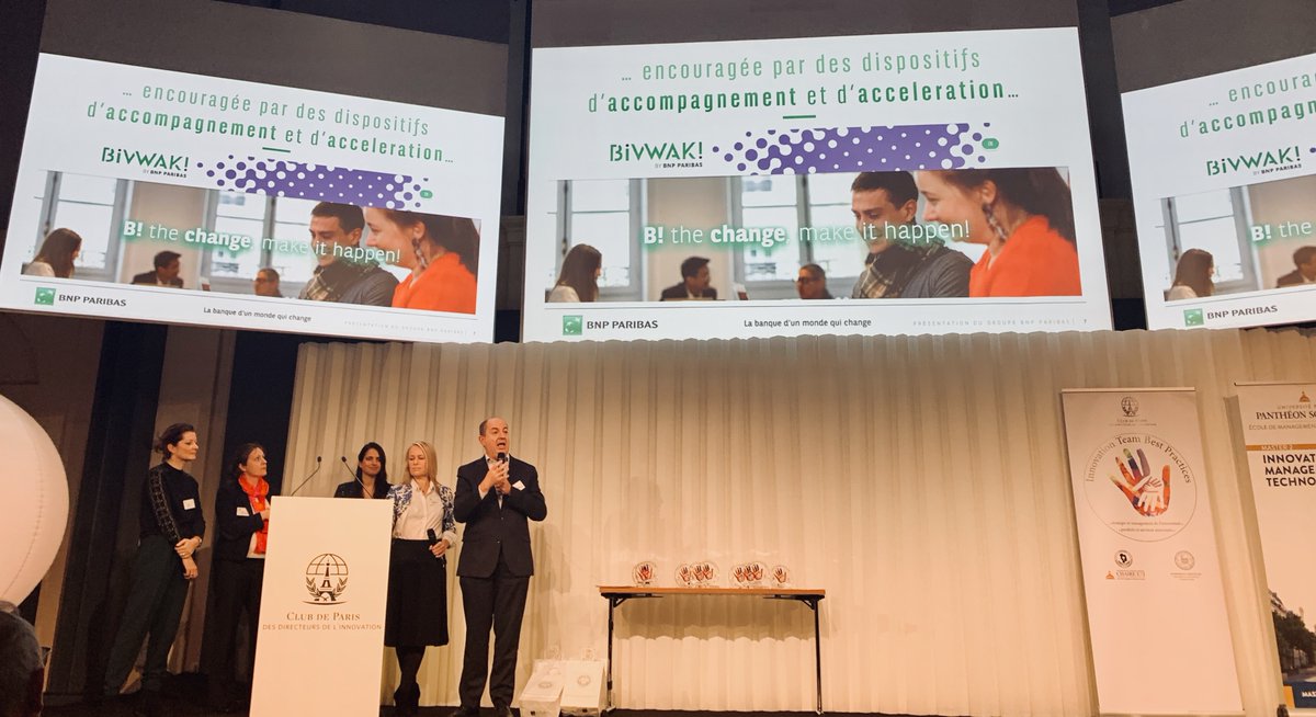 Cardif Lab, BivWak, BeNomad ... présentation des différents programmes d’innovation de <a href="/BNPParibas/">BNP Paribas Group</a> <a href="/BNPParibasCIB/">BNP Paribas CIB</a>  #itbp19 #innovation

L’innovation doit être concrète, investissement humain !