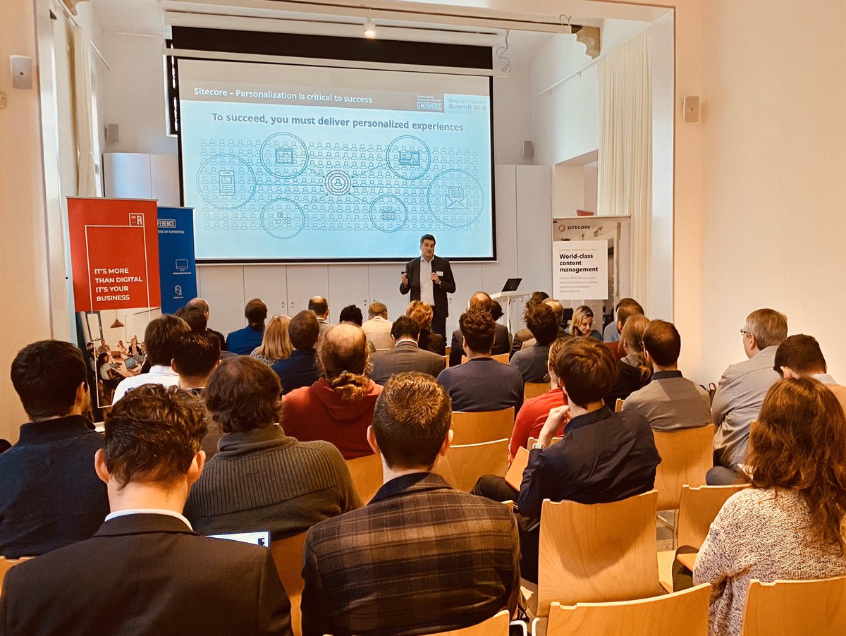 TheReference's tweet photo. Sitecore Belux and its Platinum Partner The Reference jointly organizing the Belgian Sitecore Summit 2019. #sitecore #digital #digitalexperience #BSS19 https://t.co/Tq3vpQEoCA