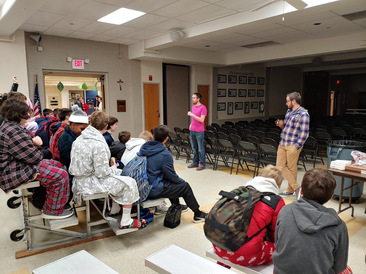 Today was our first Doubts and Donuts hosted by Mr. G and Craig for the middle school students.  Today the main topic was about Saints.  They plan to do this every Thursday morning from 7:30-7:45 for middle school students.