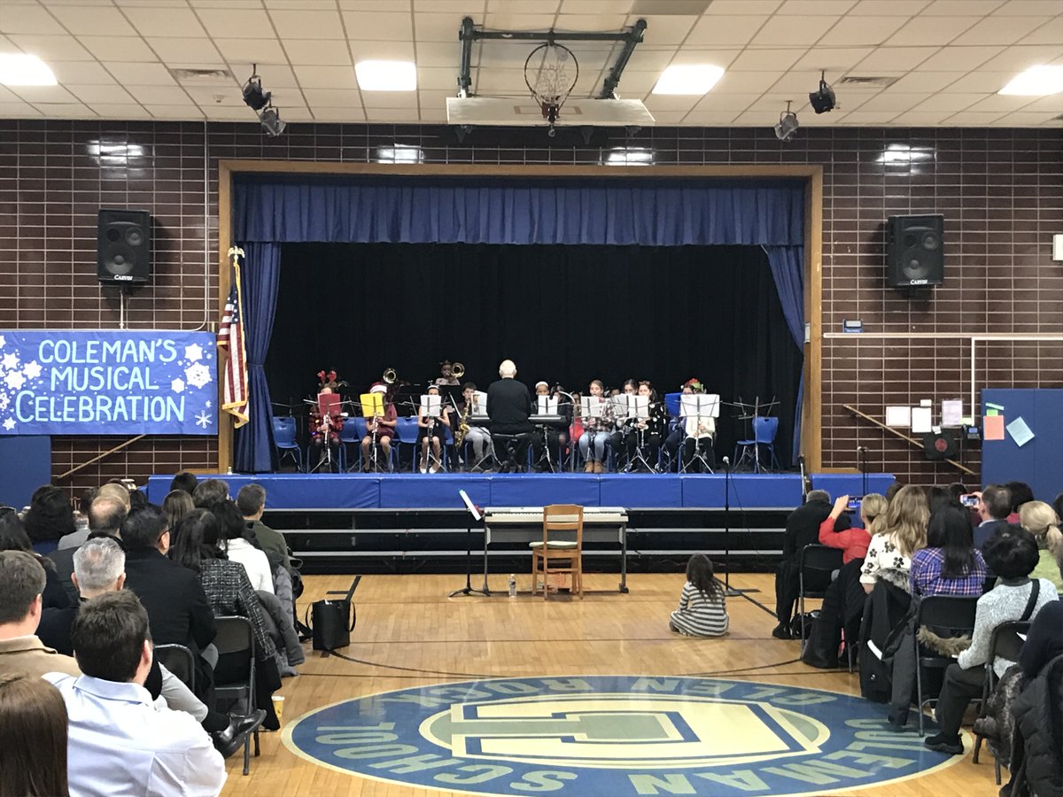 Warming up for the holidays at the Coleman Winter Concert! Awesome job Mr. Bazaz!!!!
 #RockGRNJ