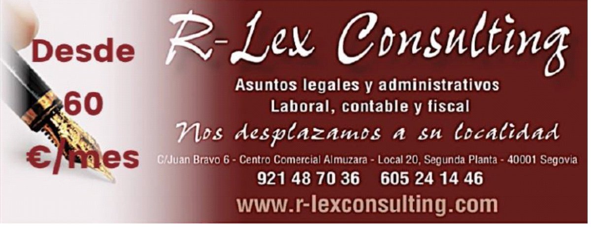 Damos la bienvenida a un nuevo asociado R-Lex Consulting
En C/ Juan Bravo, 6 (Centro Almuzara) Asuntos legales y administrativos, laboral contable y fiscal