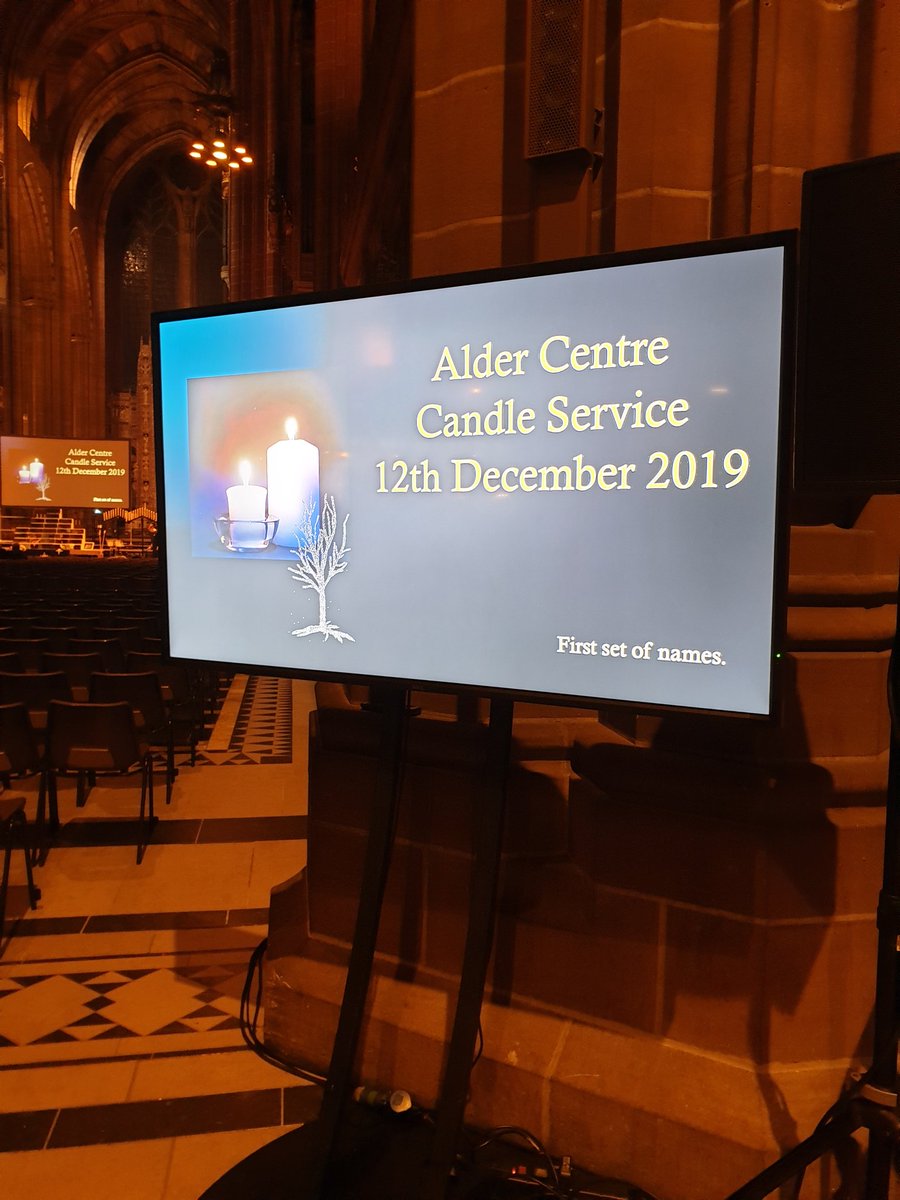 AlderCentre's tweet photo. We're at @LivCathedral for tonight's #AlderCentre #CandleService #RememberWithLove https://t.co/cgAkAhUvoI