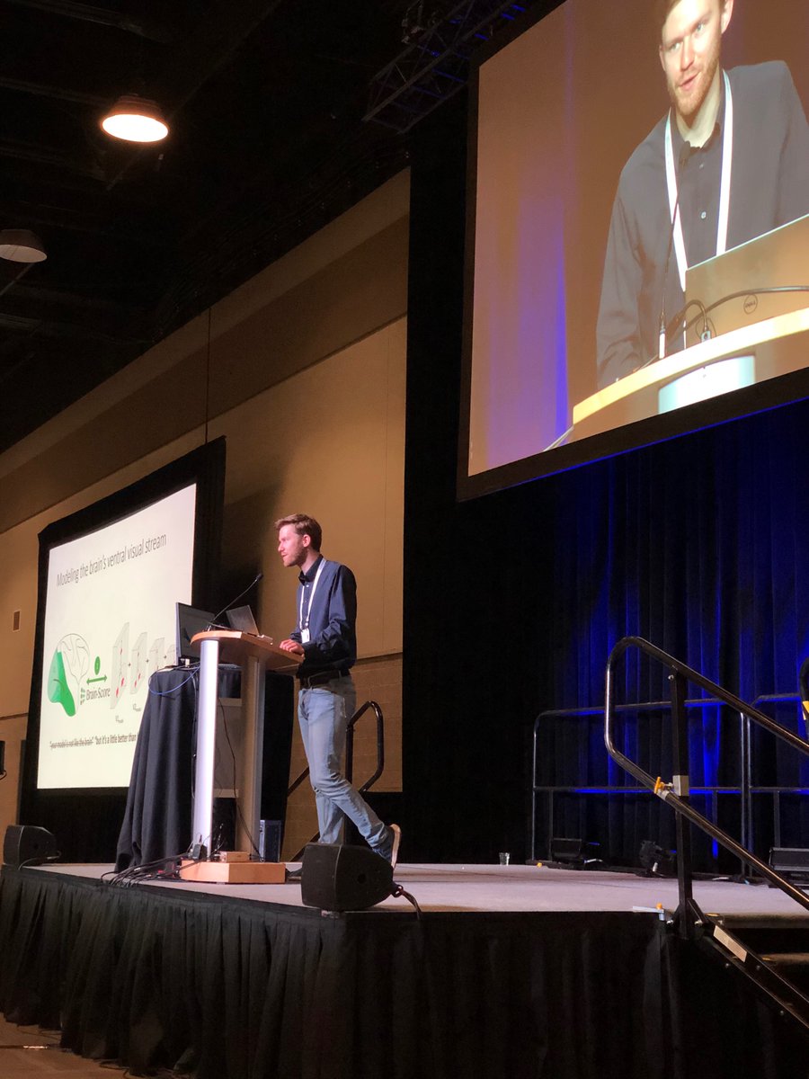 _mullerlab's tweet image. Great talk today @NeurIPSConf from  @martin_schrimpf and @qbilius from @JamesJDiCarlo lab @MIT. Recurrent connections important to explain visual processing in cortex. #compneuro #visualcortex @BMI_WesternU @Brains_CAN