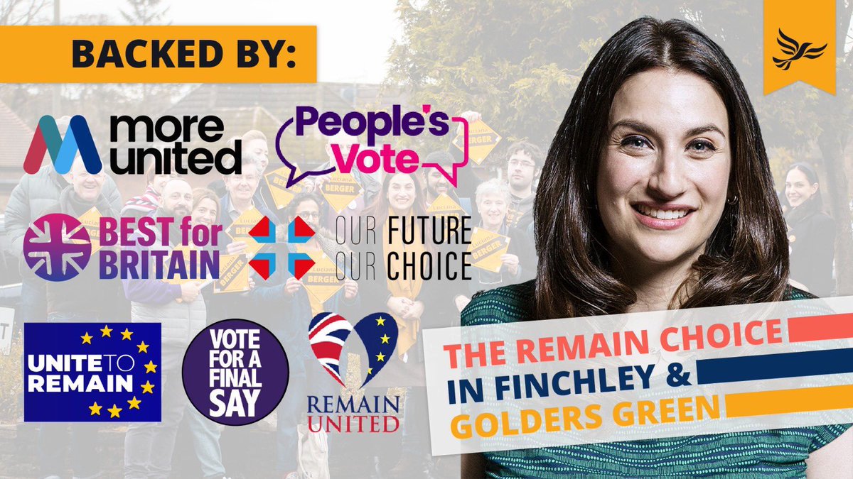 lucianaberger's tweet photo. Check out every tactical voting website that has made a recommendation for Finchley and Golders Green - they are ALL recommending you #VoteLibDem. Make your vote count!! https://t.co/yNncmayfqn #BackLuciana #BrighterFuture #RemainMP https://t.co/bPmWZXjJEh
