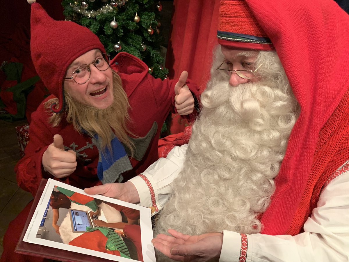 Thank you! <a href="/FerdieTheElf/">Ferdie</a> just double-checked, and your names are still in my list of good children! 😀 <a href="/luvinthelibrary/">Aisha J. Randall</a> @Noyes_ED #TiFChat #AI #Santa