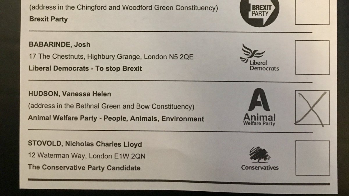 Thank you to all those already voting AWP this #electionday2019. Live in #Kingswood, #Congleton, #NewForestEast, #Ruislip, #Chelsea or #BethnalGreen and haven't yet voted? Please #VoteAWP for a fairer future for all of Earth's inhabitants. Your #pollingstation is open until 10pm.