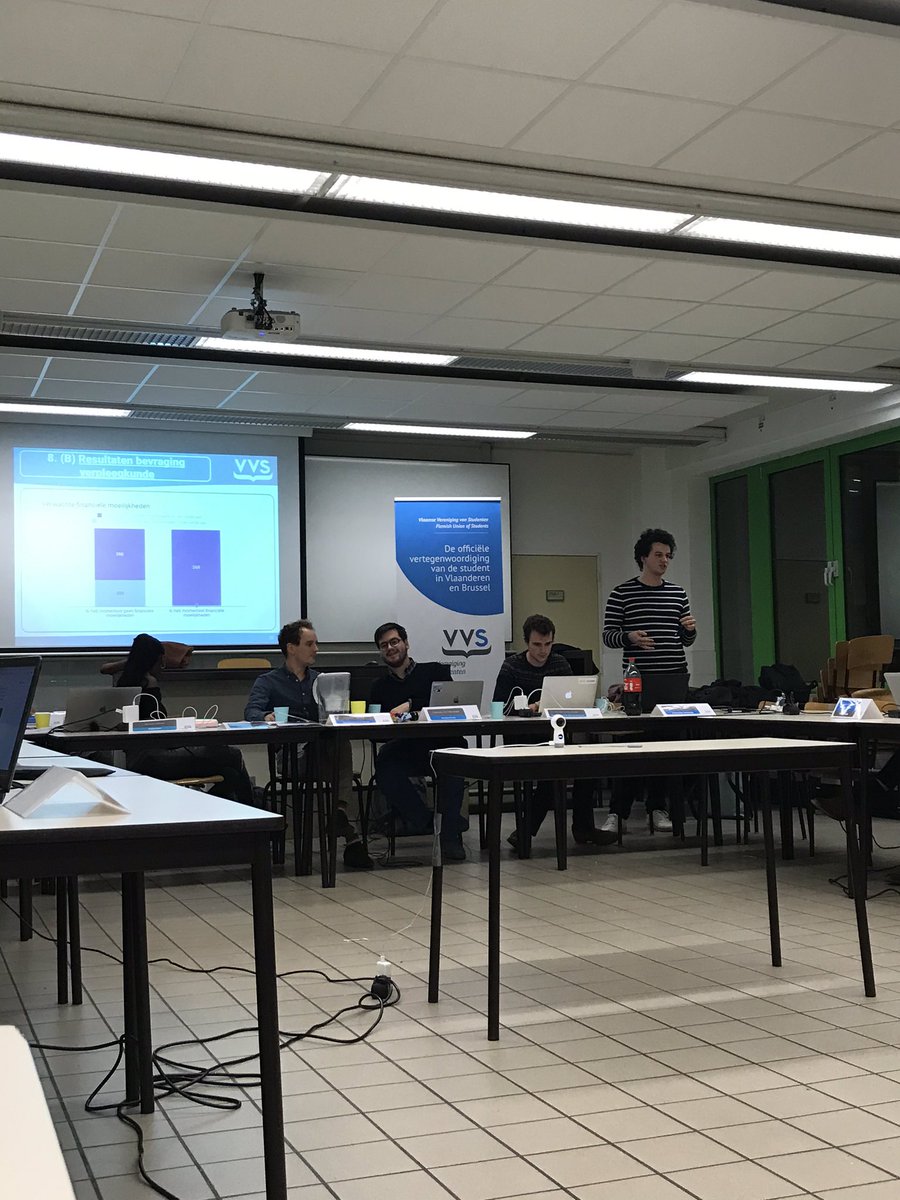 Bureau en Algemene Vergadering vandaag, waar studenten uit heel Vlaanderen samenkomen om na te denken over het Hoger Onderwijs. Onder andere op de agenda: mentaal welzijn, duaal leren en ons beleidsplan voor 2020 👩‍💻👍