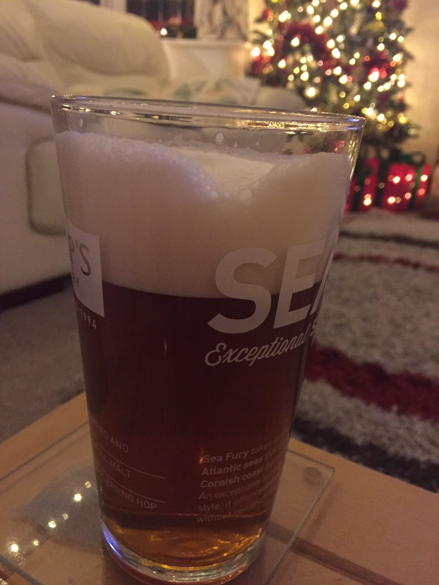 Les_Manley's tweet photo. My wife doesn’t really like beer.  I know 🤷‍♂️.  However, she is tucking into a chestnut beer I made for the season.

Merry Christmas! https://t.co/IQWwSG9uqy