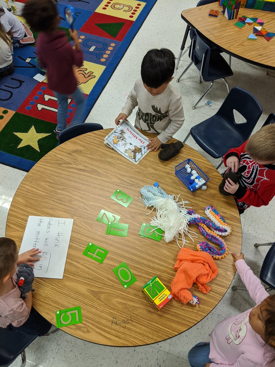 MrsRoberts_511's tweet photo. My students loved using our story book, The Mitten by Jan Brett, to learn estimation in my math small group. #BeDoHaveGive https://t.co/kDjC64j1u2