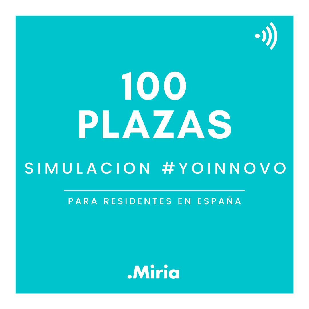 miria_es's tweet photo. 🇪🇸 Abrimos 100 plazas para participar en la simulación '#Yoinnovo' el lunes 9 de diciembre. Recuerda que enviaremos el email de invitación por orden de inscripción!
Información y plazas en https://t.co/QI8cJu5ocZ https://t.co/WjLbx2hnt2