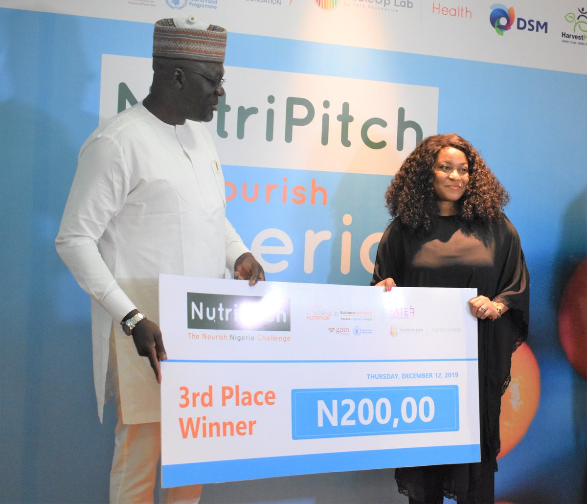 SUNBizNetNG's tweet photo. The second runner up for the #NutriPitch2019 Local Elevator Pitch Competition is Amaka Adekoya, COO of LADIV Integrated Services. She will be going home with a cash prize of N200,000.
#NutriPitch2019
#Nutripreneurs
#TheBusinessofNutrition
#scaleupnutrition
#Rethinkinginnovation https://t.co/QP1PCYwXNY