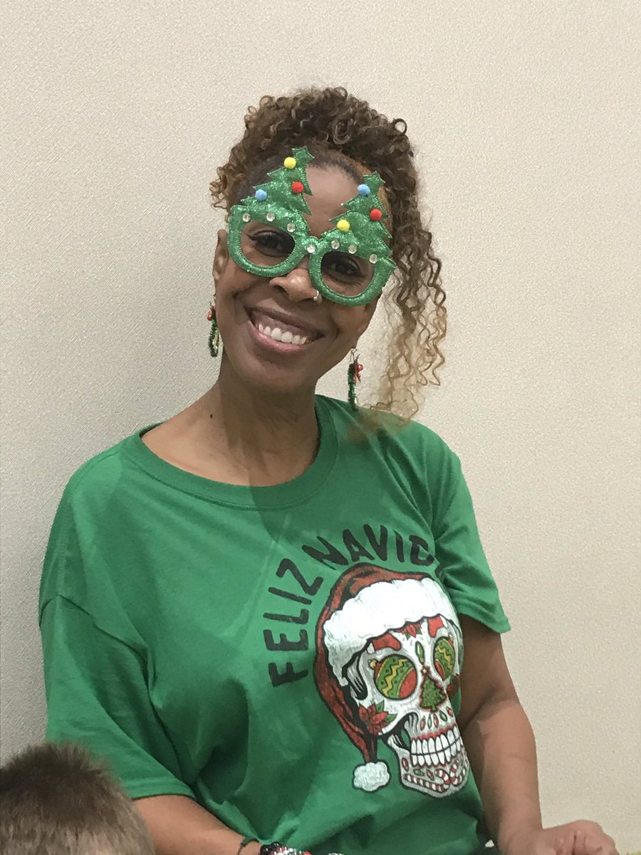Nobody shows holiday spirit like Ms.Stanton! #jeschat #12DaysTwitter