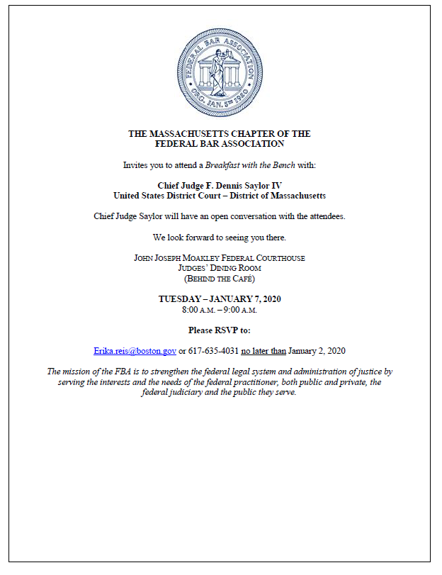 Federal Bar Association - Massachusetts Chapter tweet media