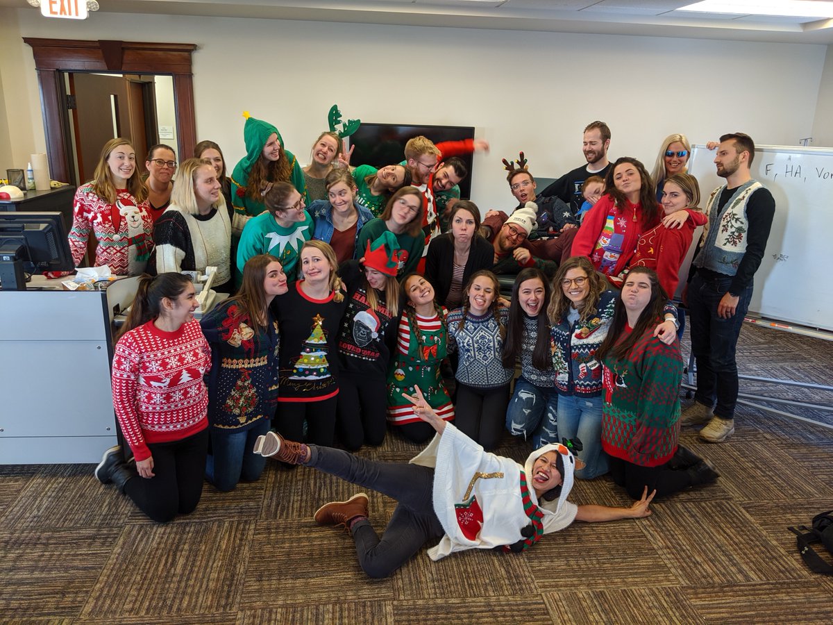 stkatempas's tweet photo. The Class of 2021 enjoyed taking a break from studying to have some holiday fun! #holidaysweaters #PAschool https://t.co/AdyvCZOFW3