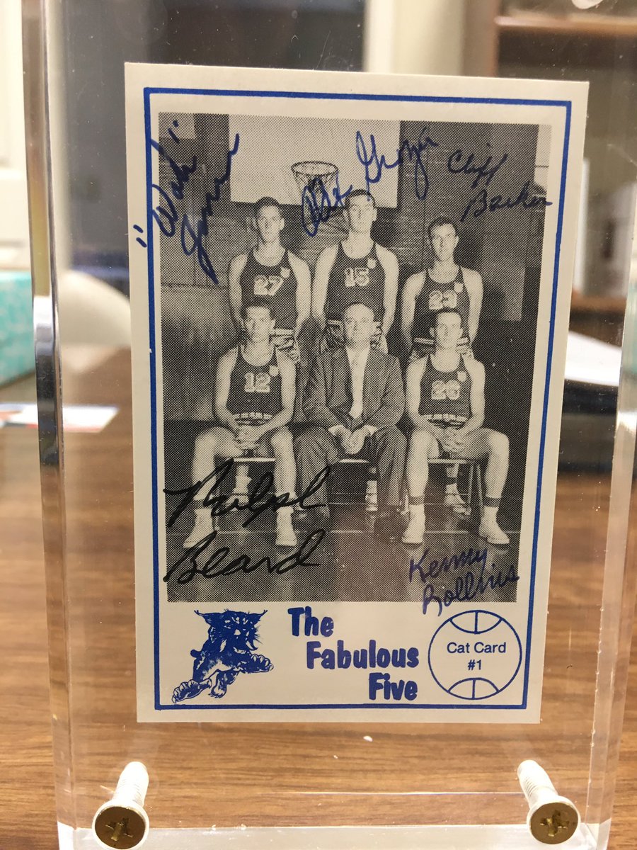 wildcatnews's tweet image. Okay, time to play Santa with  this rare jewel: a 41-year-old UK basketball card signed by original UK Fabulous Five. All you have to do to enter is (a) re-tweet this tweet &amp;amp; (b) follow me on Twitter. A lucky winner will be drawn on Dec. 16. Good luck &amp;amp; Happy Holidays. #BBN